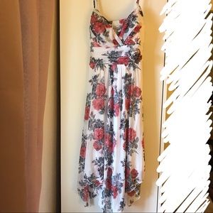 White floral pattern dress